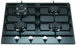 Elfa Blivg60Cf 60Cm Black Glass Gas Cooktop – Wok Burner & Auto Flame Safety 1
