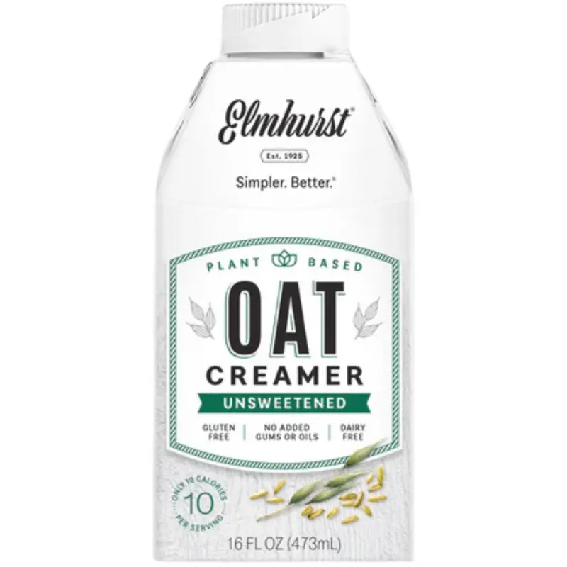 Elmhurst Unsweetened Oat Creamer – Barista-Grade, Dairy-Free (473Ml) 1
