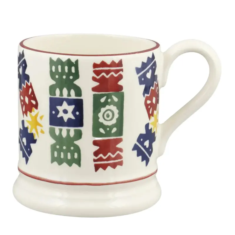 Emma Bridgewater Christmas Cracker Design Mug – 1/2 Pint Ceramic Cup 1