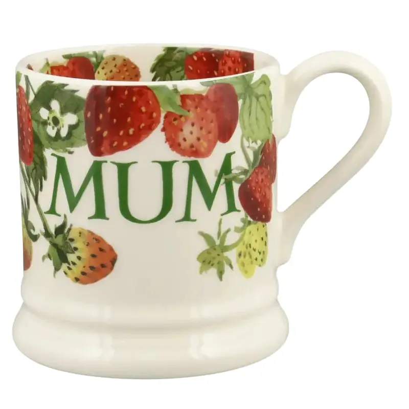Emma Bridgewater Strawberries Mum Mug – Half-Pint Ceramic, Hand-Decorated 1