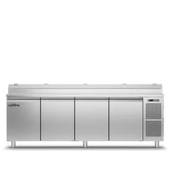 En60X40 Prep Station Counter – 4-Door Stainless Steel Worktop Refrigerator 1