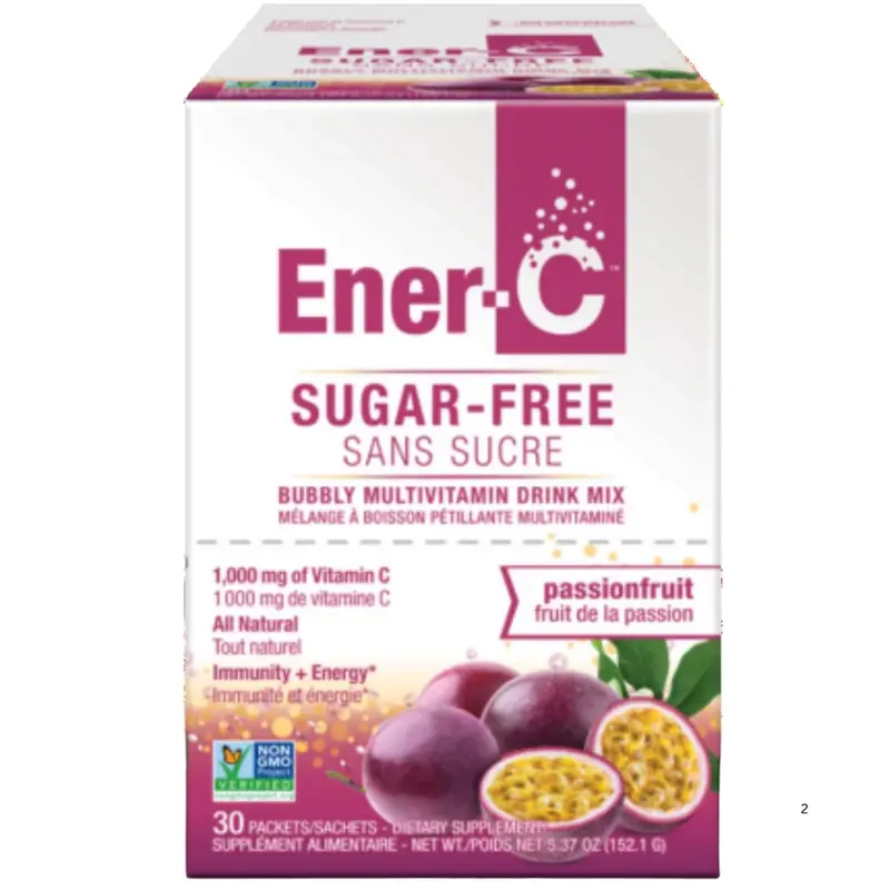 Ener-C Sugar-Free Passion Fruit Multivitamin Drink Mix – 1000Mg Vitamin C, 30-Pack 1