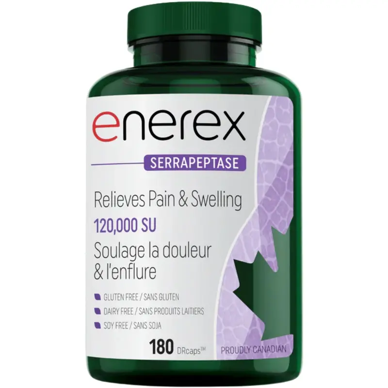 Enerex Serrapeptase Enzyme Supplement – 120,000 Su Potency, 180 Tablets 1