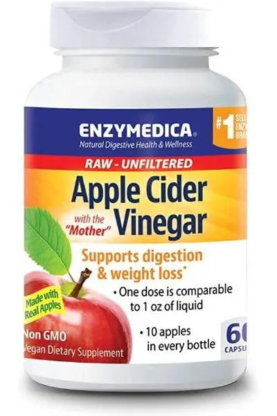 Enzymedica Apple Cider Vinegar With Mother – 60 Capsules 1