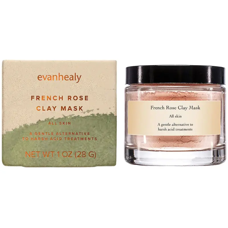 Evanhealy French Rose Clay Facial Mask – 28G Gentle Exfoliating & Soothing Mask 1