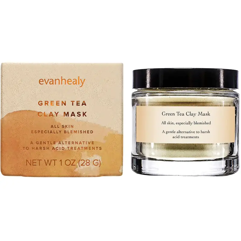 Evanhealy Green Tea Detox Clay Mask – 28G Purifying & Brightening Treatment 1