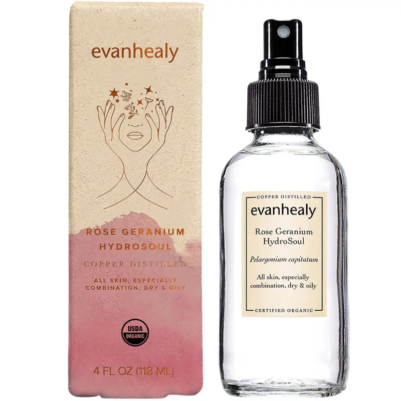 Evanhealy Rose Geranium Hydrosol Mist – 118Ml Soothing Facial Toner 1