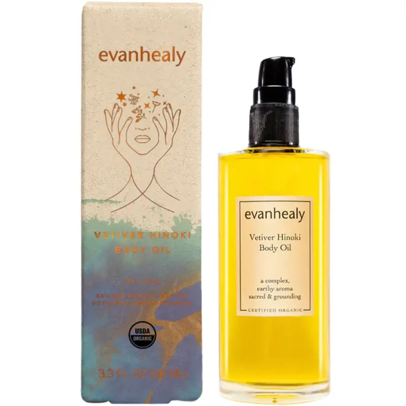 Evanhealy Vetiver & Hinoki Grounding Body Oil – 98Ml Aromatic Skin Treatment 1