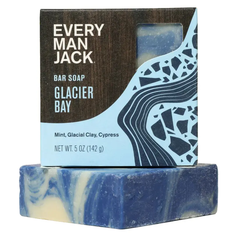 Every Man Jack Cold Plunge Bar Soap – Glacier Bay Scent (Cool Mint & Sage) 1