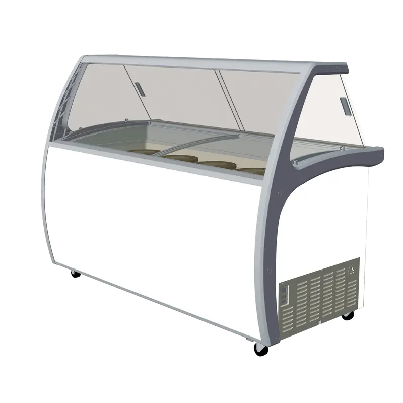 Exquisite Sd575S2 Twelve-Compartment Ice Cream Scooping Freezer With Integrated Scoop Washer 1