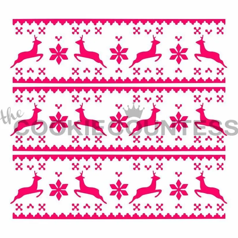 Fair Isle Knit-Style Stencil 1
