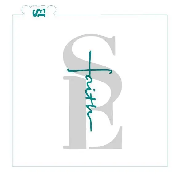 Faith-Inspired Cross Stencil Design 1