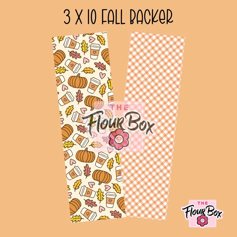 Fall Cookie Box Backer – 3×10 Inch Horizontal Display Card (25-Pack) 1