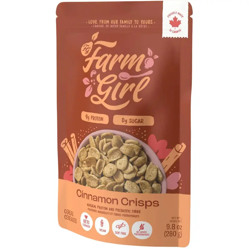Farm Girl Cinnamon Crisps Cereal – Naturally Sweetened Oat-Based Crunch (280G) 1