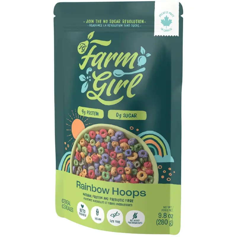 Farm Girl Rainbow Hoops Cereal – Fun, Vitamin-Fortified Kids’ Cereal (280G) 1