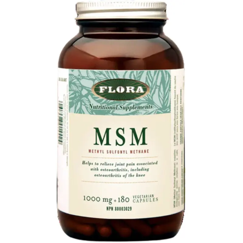 Flora Msm 1000 Mg Capsules – High-Dose Sulfur Support For Connective Tissue, 180 Count 1