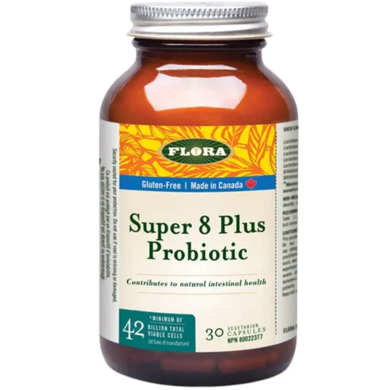 Flora Super 8 Plus High-Potency Probiotic – 30 Capsules 1