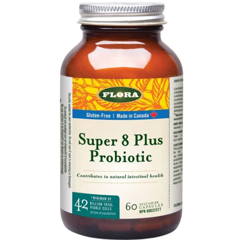 Flora Super 8 Plus High-Potency Probiotic – 60 Capsules 1