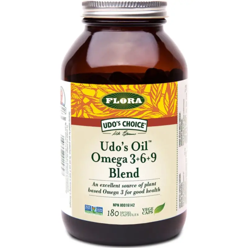Flora Udo’S Oil 3-6-9 Capsules – Cold-Pressed Essential Fatty Acid Blend, 180 Count 1
