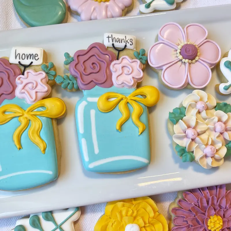 Floral Jar & Greeting Card Flour Box Club Cookie Cutter 1