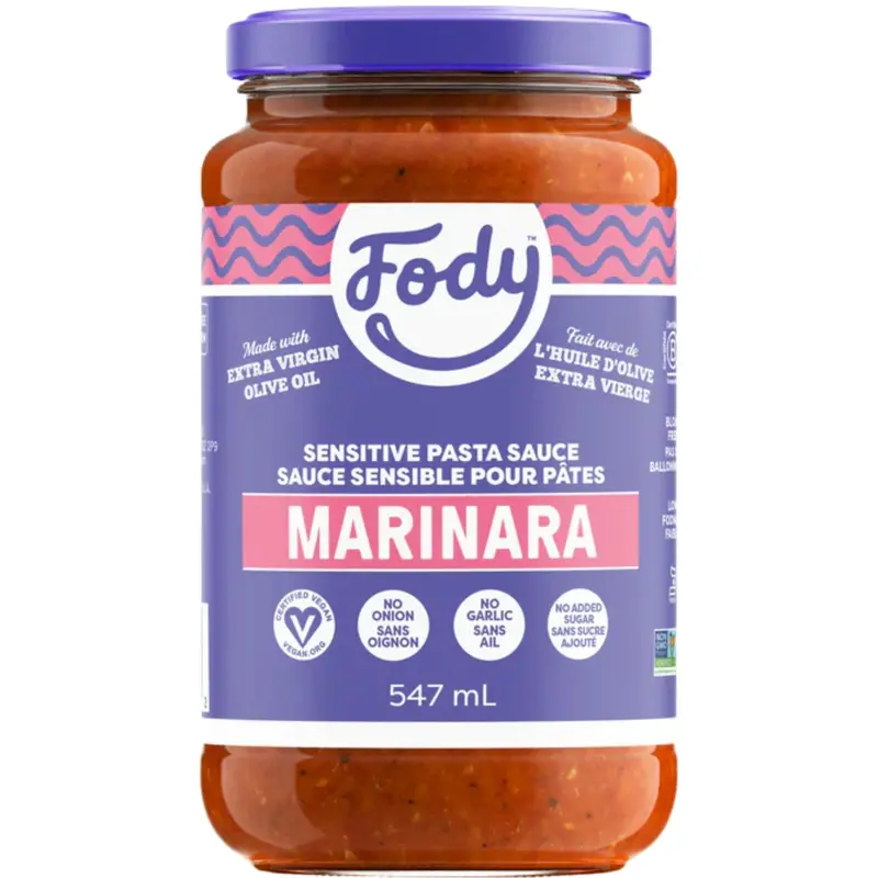 Fody Foods Low-Fodmap Marinara Pasta Sauce – 547Ml Rich Tomato Basil Base 1