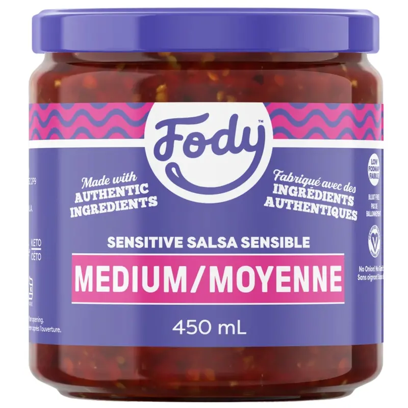 Fody Foods Low-Fodmap Medium Salsa – 450Ml Mildly Spiced Tomato Dip 1