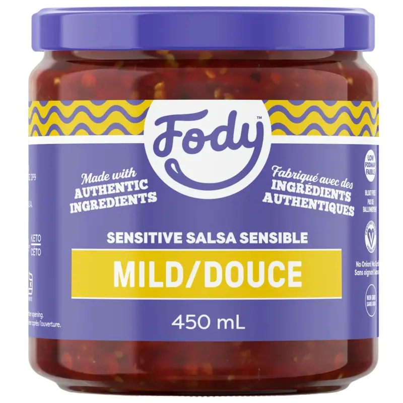 Fody Foods Low-Fodmap Mild Salsa – 450Ml Gentle Tomato & Chili Blend 1