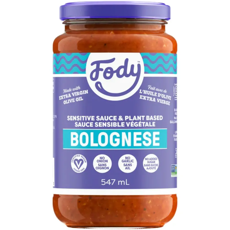 Fody Foods Low-Fodmap Vegan Bolognese Sauce – 547Ml Plant-Based Italian Simmer Sauce 1