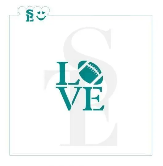 Football-Style 'Love' Stencil 1