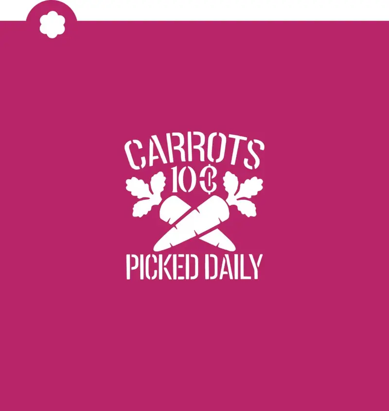 Freshly Harvested Carrot Stencil For Easter Cookies 1