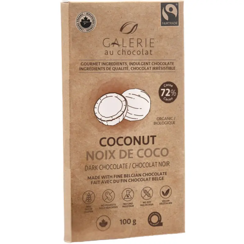 Galerie Au Chocolat Fair Trade Dark Chocolate With Coconut – 100 G 1