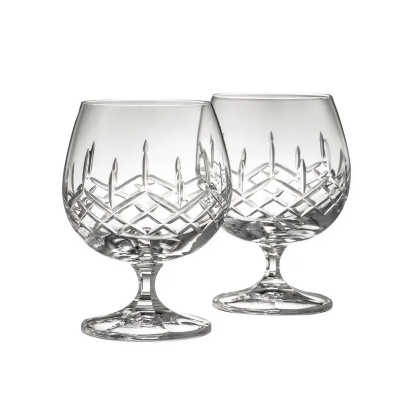 Galway Crystal Longford Collection: Brandy Snifter Glasses (Pair) 1