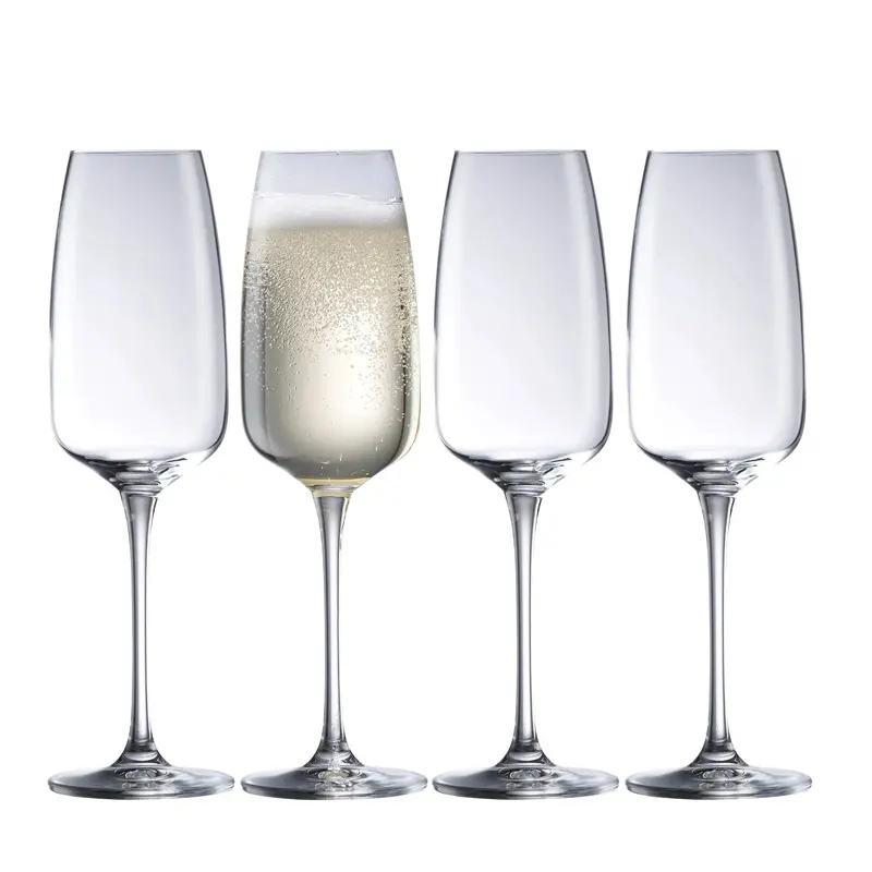 Galway Crystal Tivoli Flute Set – Four Hand-Cut Crystal Champagne Glasses 1