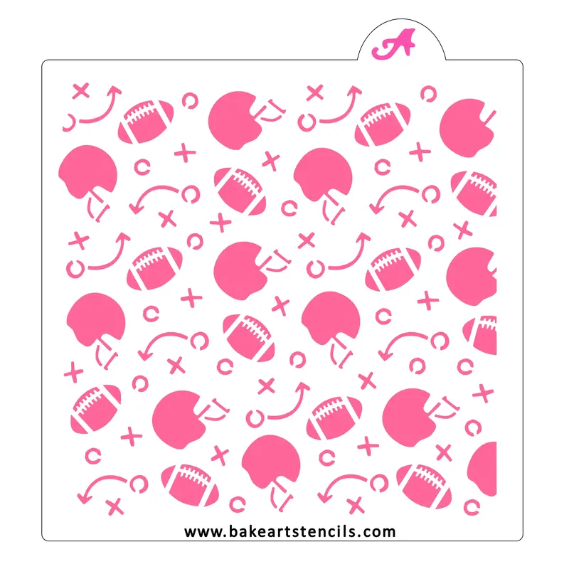 Game Day Motif Cookie Stencil By Bakeart 1
