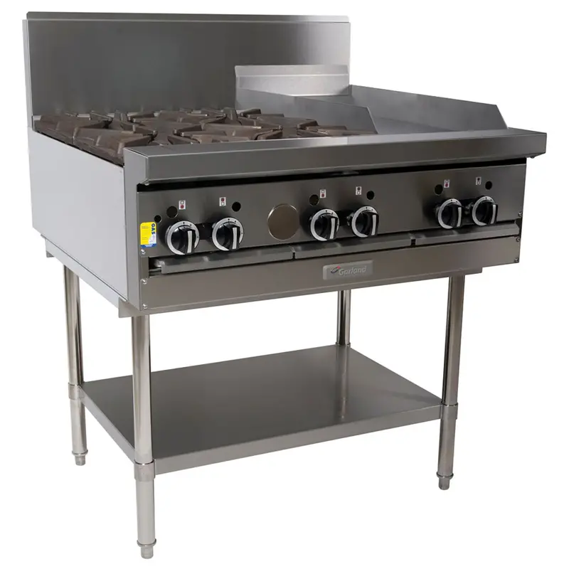 Garland Gf36-4G12T 900Mm Modular 4-Burner Combination Top – Natural Gas & Propane Ready 1