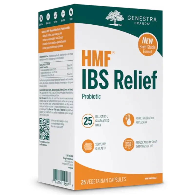 Genestra Hmf Ibs Relief Probiotic – Shelf-Stable Blend, 25 Capsules Digestive Support 1