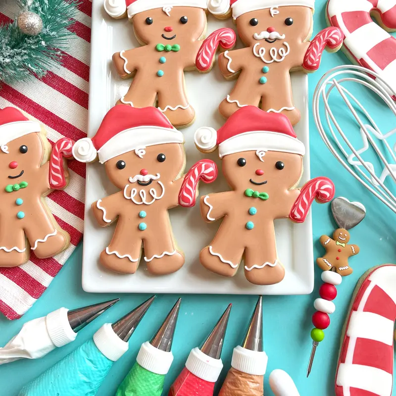 Gingerbread Man With Santa Hat Cookie Cutter 1