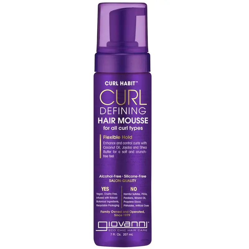 Giovanni Curl Defining Hair Mousse – 207 Ml Lightweight Hold For Natural Curls 1