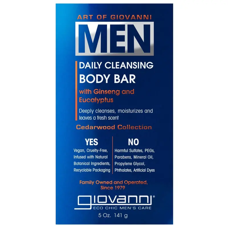 Giovanni Men Ginseng & Eucalyptus Cleansing Body Bar – 141G 1
