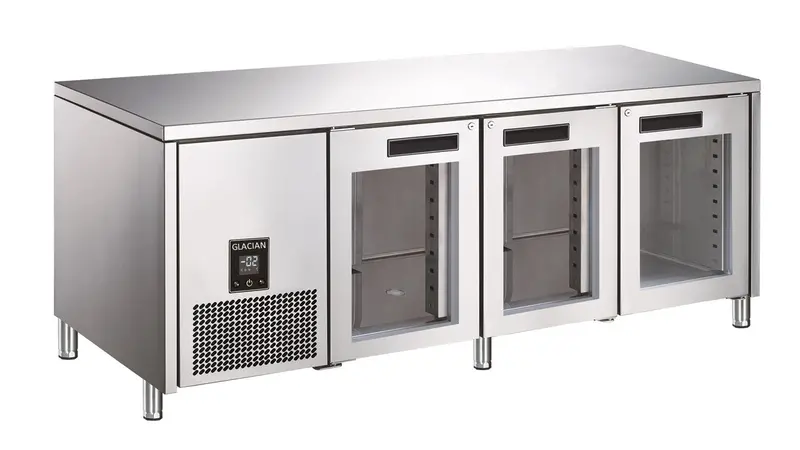 Glacian 1420Mm Wide Glass-Door Bench Chiller 1