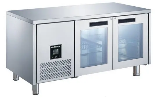 Glacian 3-Door Glass-Front U-Bar Refrigerator 1