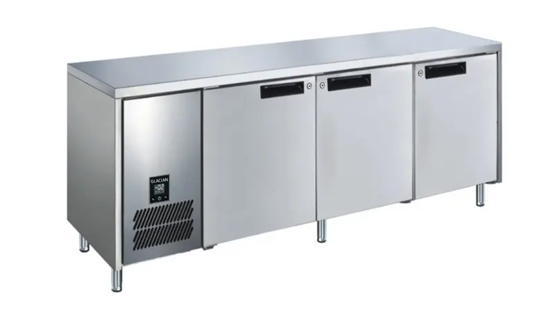 Glacian 4-Door Stainless Steel Benchtop Refrigerator 1