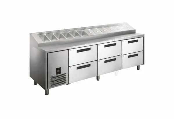 Glacian Hpb2476Ddd Pizza Preparation Station With Storage Drawers 1