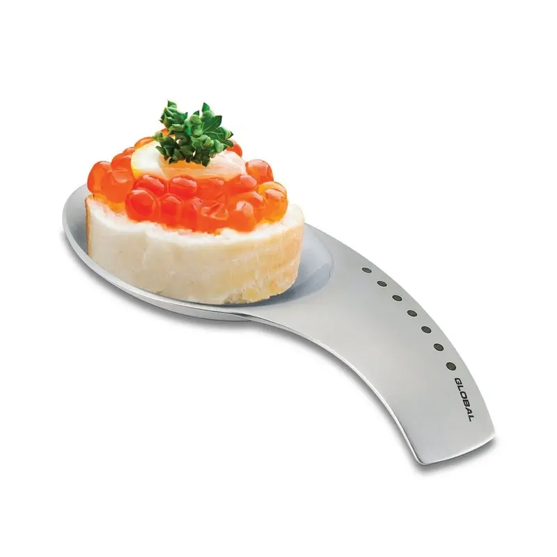 Global Gs-80 Appetizer Spoon – Sleek, Balanced Stainless Steel Serving Utensil 1