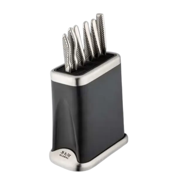 Global Hi Fire-Themed 7-Piece Knife Block Collection (G-Fire7B) 1