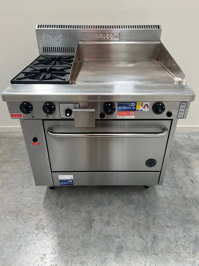 Goldstein 600 Two-Burner Gas Range With Integrated Griddle And Oven 1
