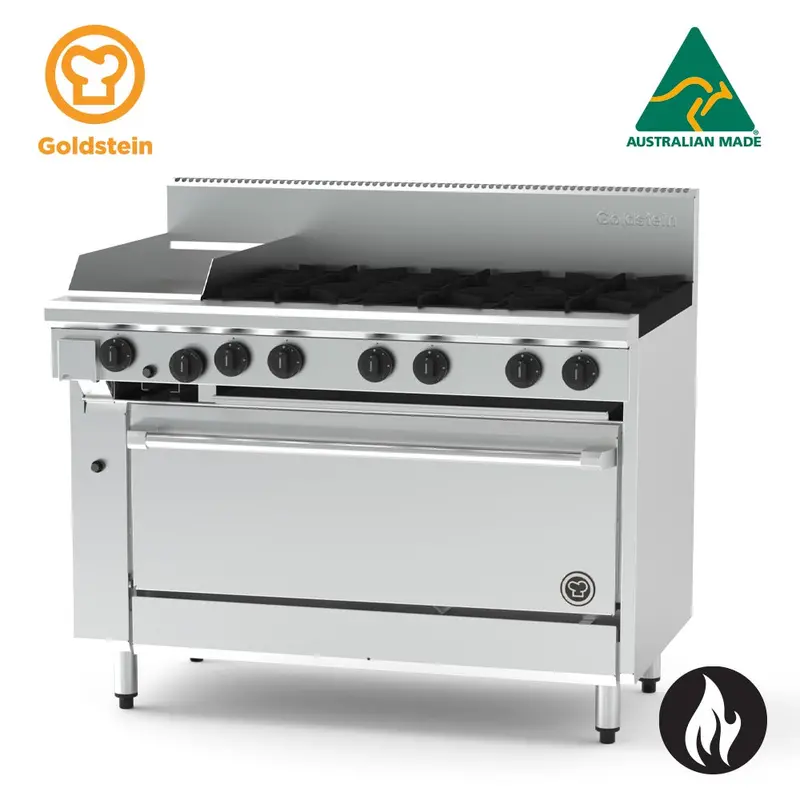 Goldstein Pf12G640 6-Burner Gas Oven Range With 305X20Mm Griddle 1