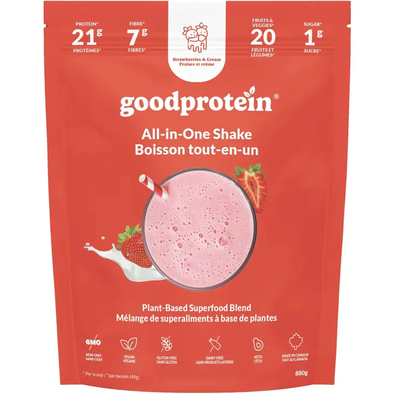 Goodprotein All-In-One Strawberries & Cream Protein Powder – 880 G 1
