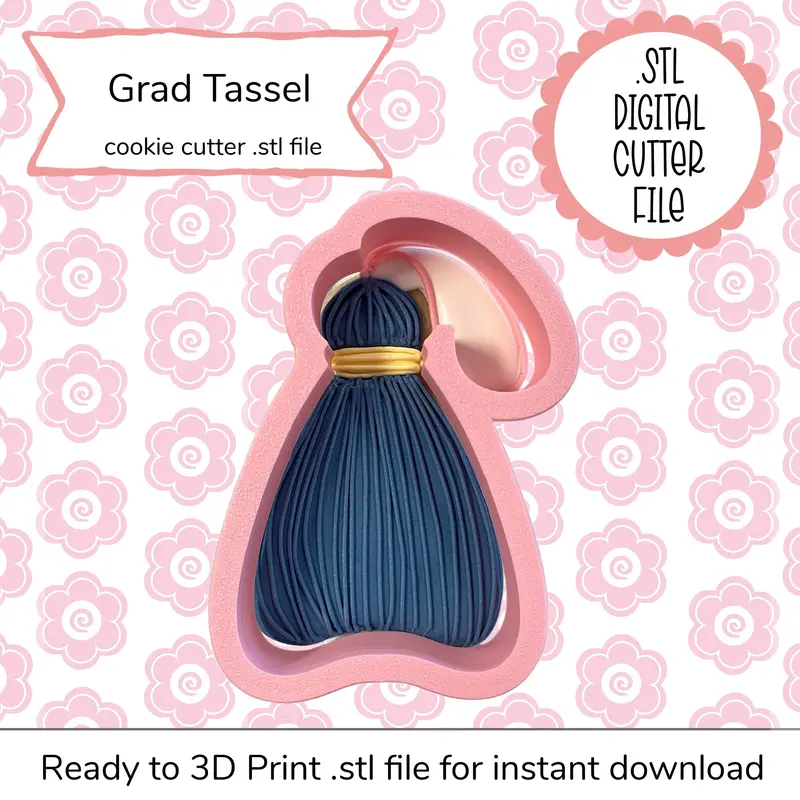 Graduation Tassel Digital Cookie Cutter – Stl File 1