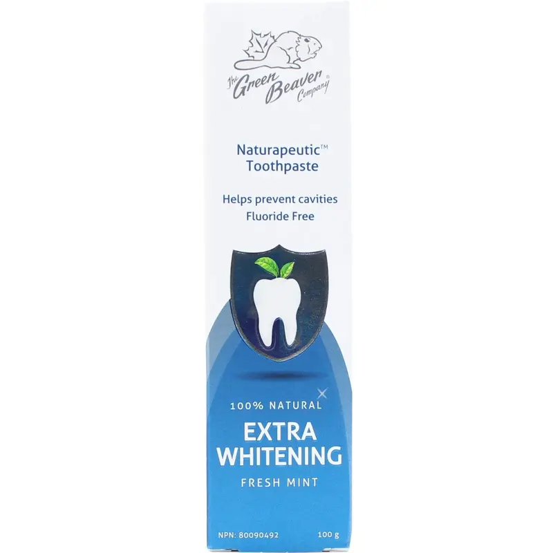 Green Beaver Extra Whitening Toothpaste – Fresh Mint Flavor, Fluoride-Free – 100G 1